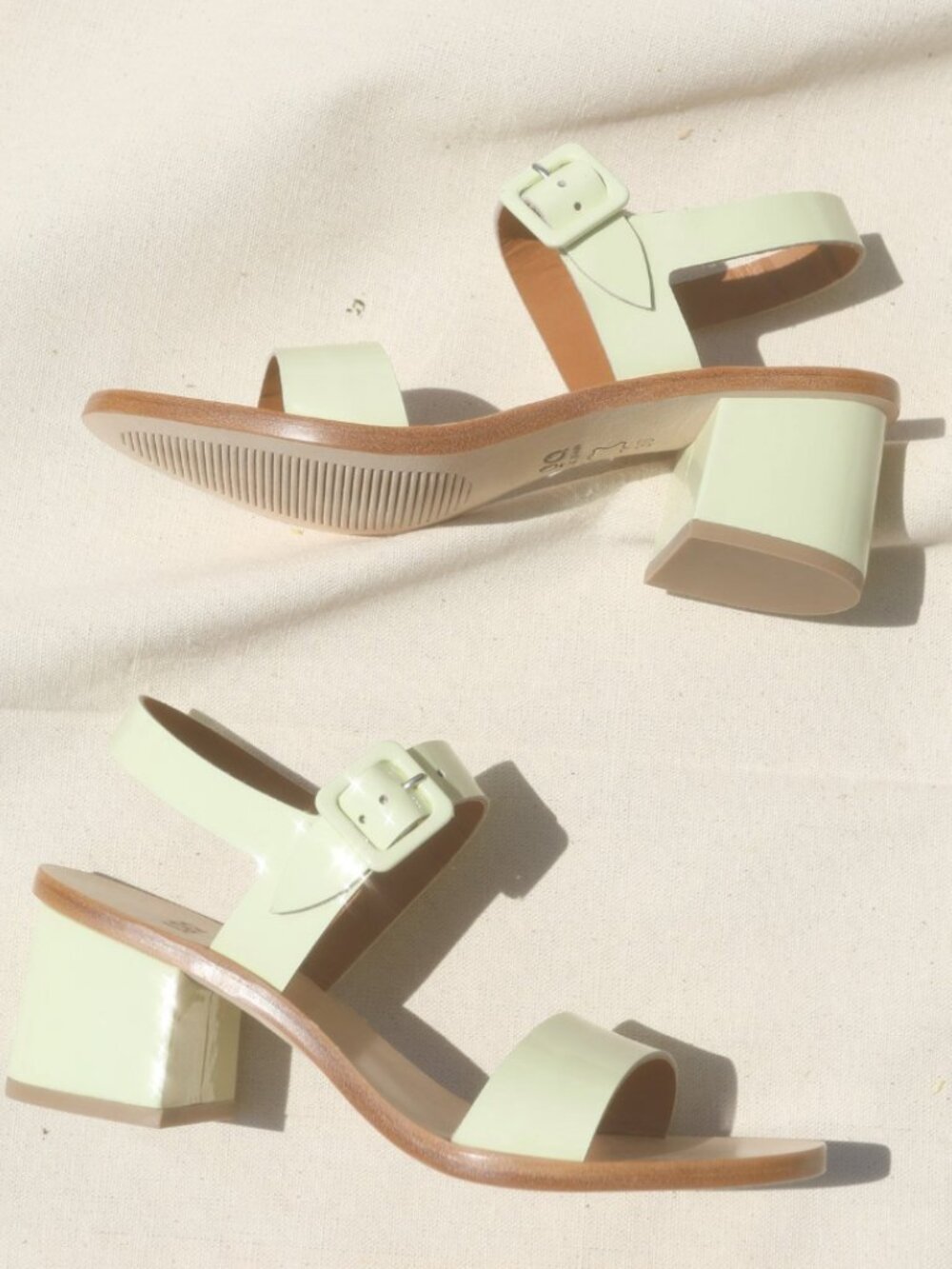 LOQ Altea leather sandal in menta size 37